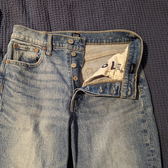 Gap 2petite pink and blue jeans - Picture 3 of 3